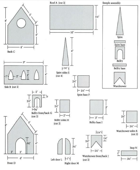 gingerbread church template.