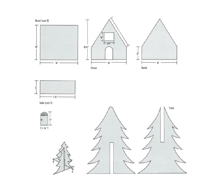 gingerbread house cottage template.