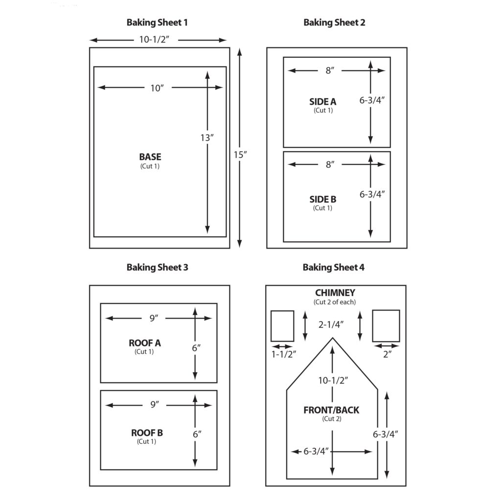 Large Gingerbread House Template Printable