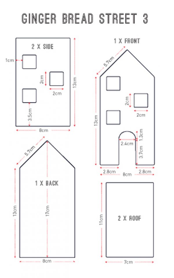 Printable Gingerbread House Template Large Free Printable Templates