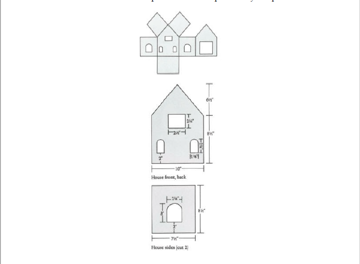 small gingerbread house template.