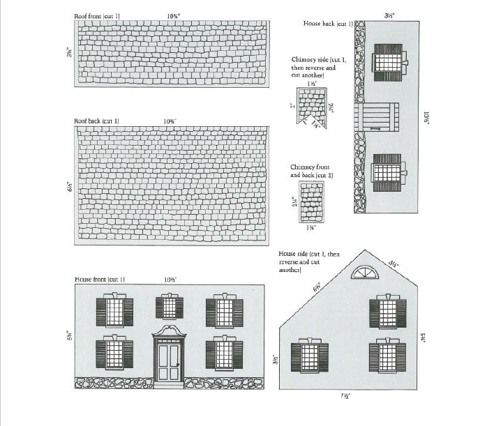 mini gingerbread house template