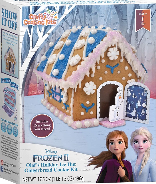 Disney's Frozen gingerbread house kit.