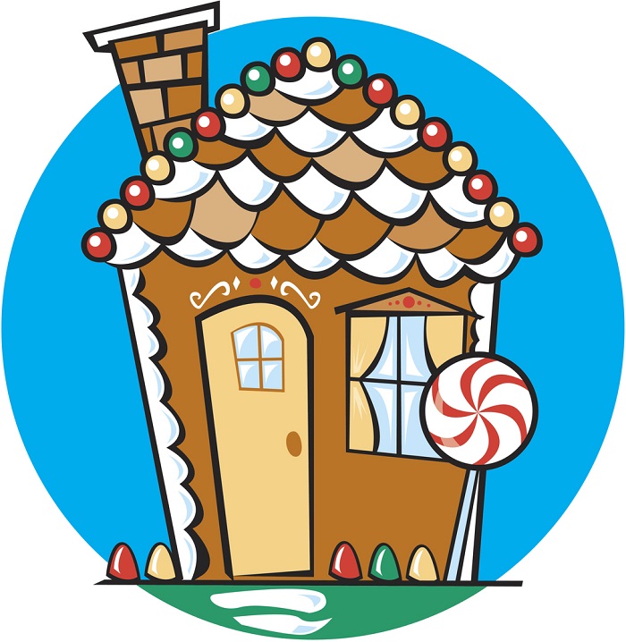 This image has an empty alt attribute; its file name is fun-gingerbread-house-clipart.jpg