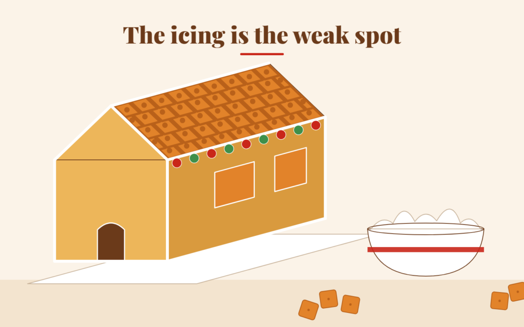 Cheez It Gingerbread House: The Icing Is the Weak Spot, Not the Crackers