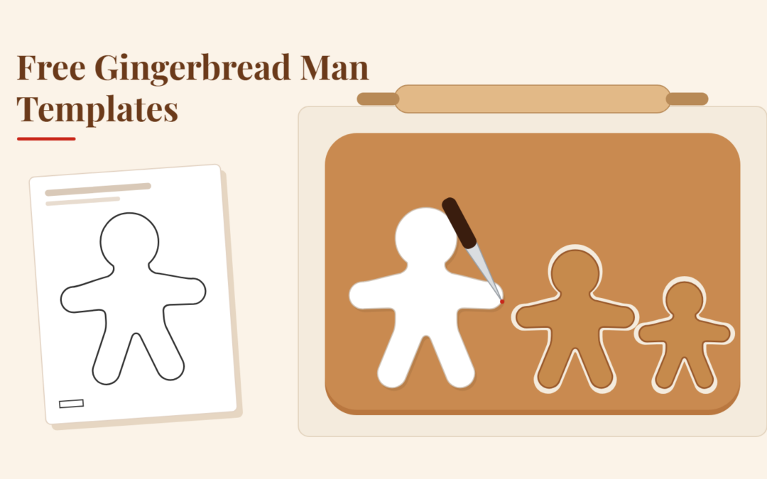 Gingerbread Person Template.pdf Free Gingerbread Man Template and Outline, Printable in Five Sizes
